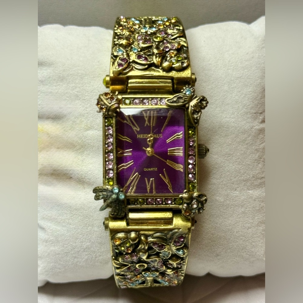 Heidi Daus ~ Butterfly🦋Dragonfly Bumblebee 🐝 Ladybug 🐞 Swarovski Crystal Cuff - Picture 4 of 11